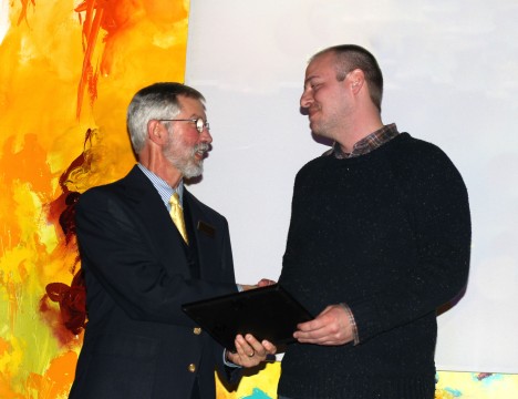 Jeremiah Jenkins receives the 2013 Volunteer of the Year award. 